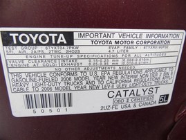 2006 Toyota Tundra Burgundy Crew Cab 4.7L AT 2WD #Z24702